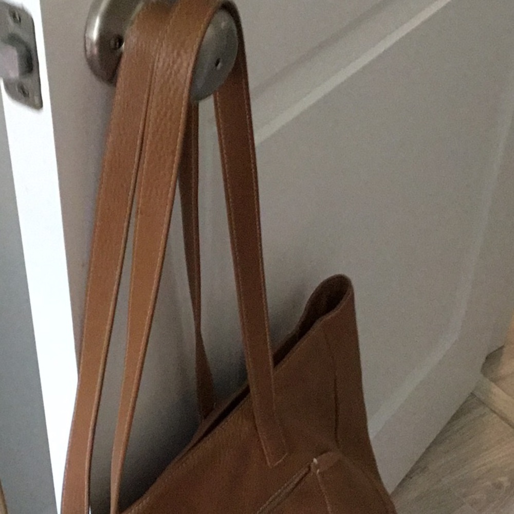 Large caramel leather Prada tote. 19x14 with shoulder straps - Picture 5 of 5